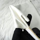 エムエムシックス メゾン マルジェラ ジャパニーズバッグ ミニ レザー ハンドバッグ ホワイト