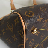 ルイ・ヴィトン モノグラム ティボリPM レザー ハンドバッグ ブラウン M40143