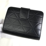 プラダ ロゴ トライアングルカット レザー 二つ折り財布 ブラック
