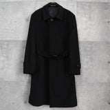 ジバンシィ 4Gロゴ カシミヤ ステンカラーコート ブラック