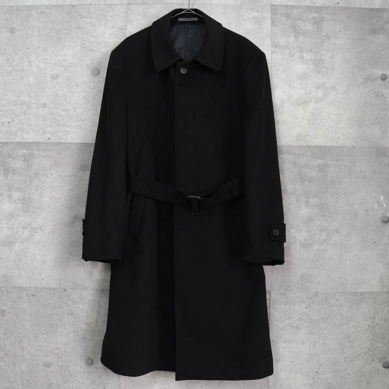 ジバンシィ 4Gロゴ カシミヤ ステンカラーコート ブラック