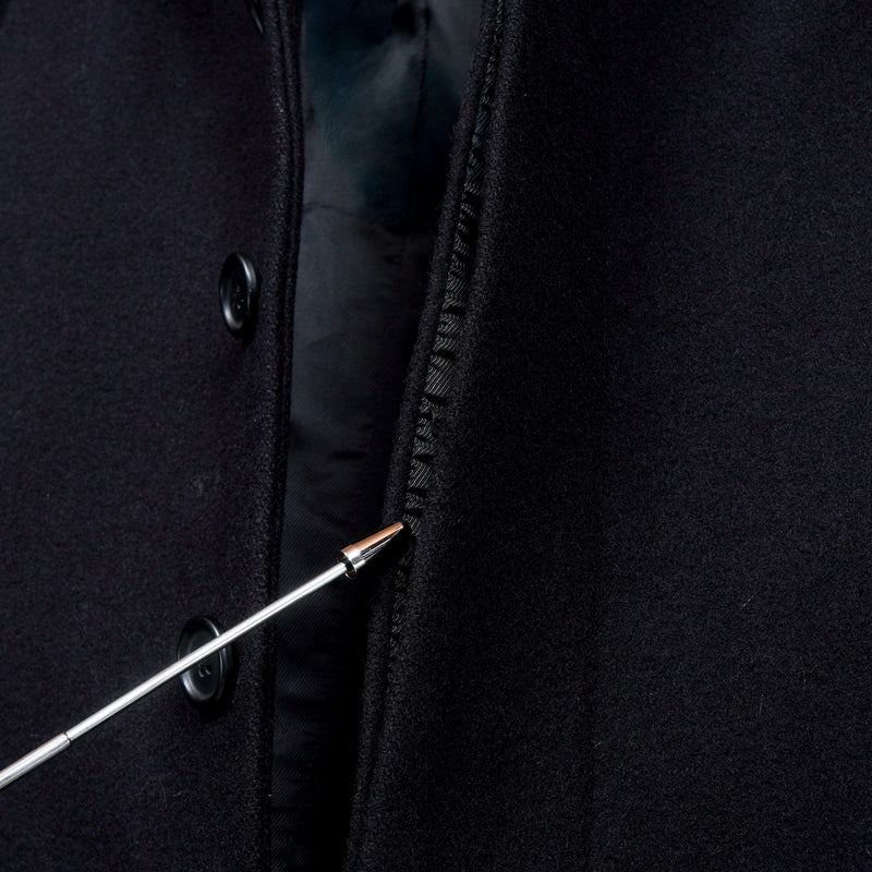アルマーニ エクスチェンジ チェスターコート ウールコート ブラック