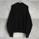 イヴサンローラン ヴィンテージ YSLロゴ モックネック ニット ブラック