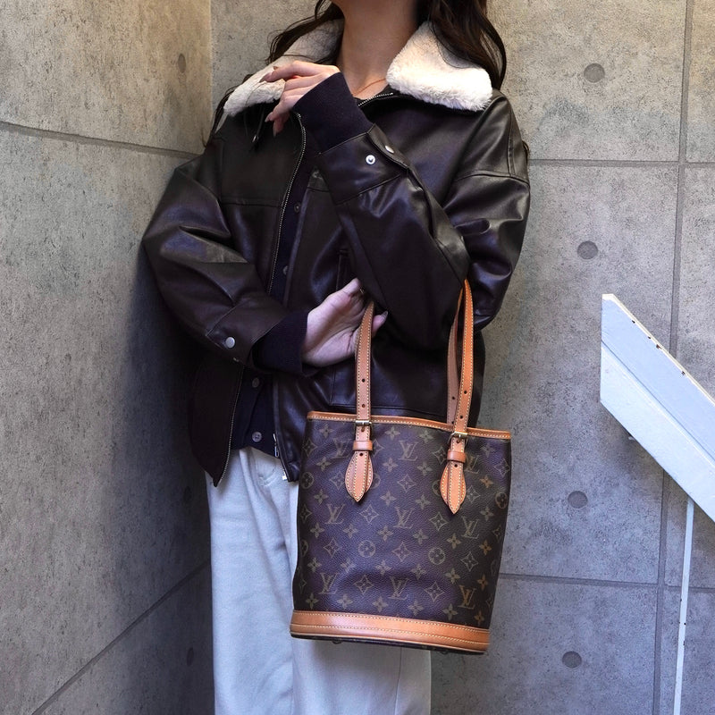 ルイ ヴィトン モノグラム バケットPM ブラウン M42238