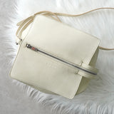 Jil Sander 灰白色软皮单肩包