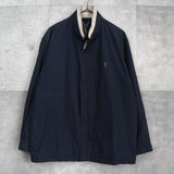 イヴ サンローラン ヴィンテージ YSLロゴ ブルゾン ジャケット ネイビー / ベージュ