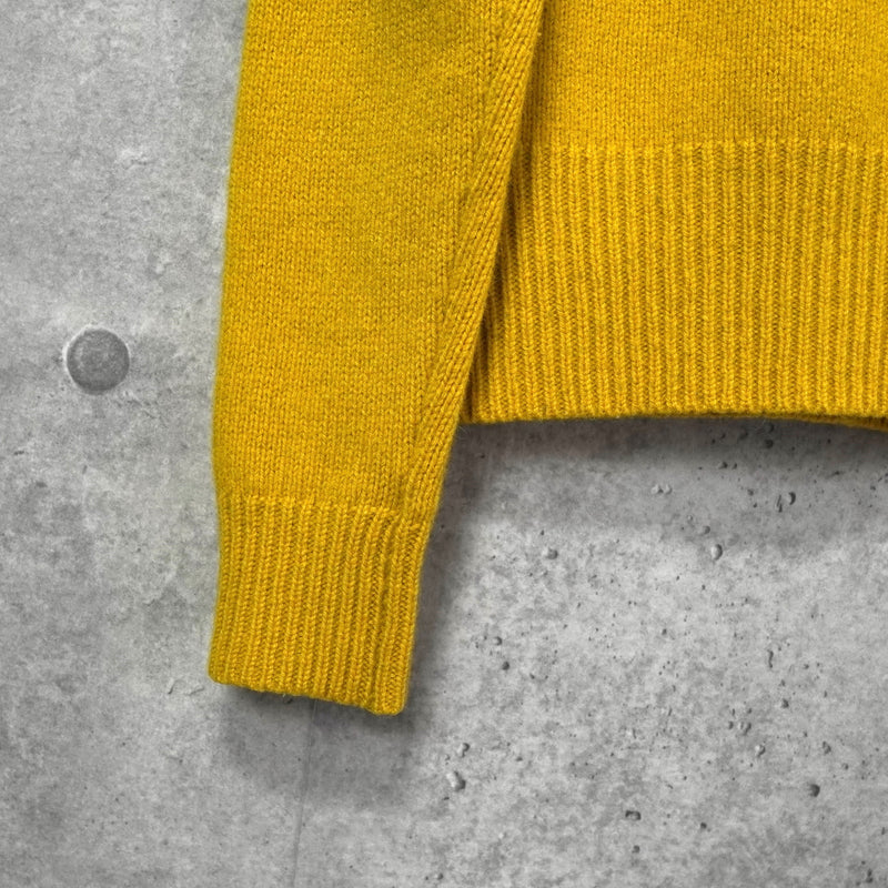 メゾン キツネ フォックスヘッド ウール ニット レディース イエロー