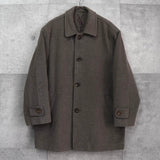 イヴ サンローラン ヴィンテージ YSLロゴ ウールコート チェスターコート ブラウン