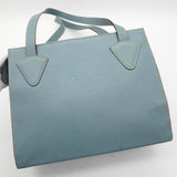 ロエベ ロゴ レザー トートバッグ ブルー レディース