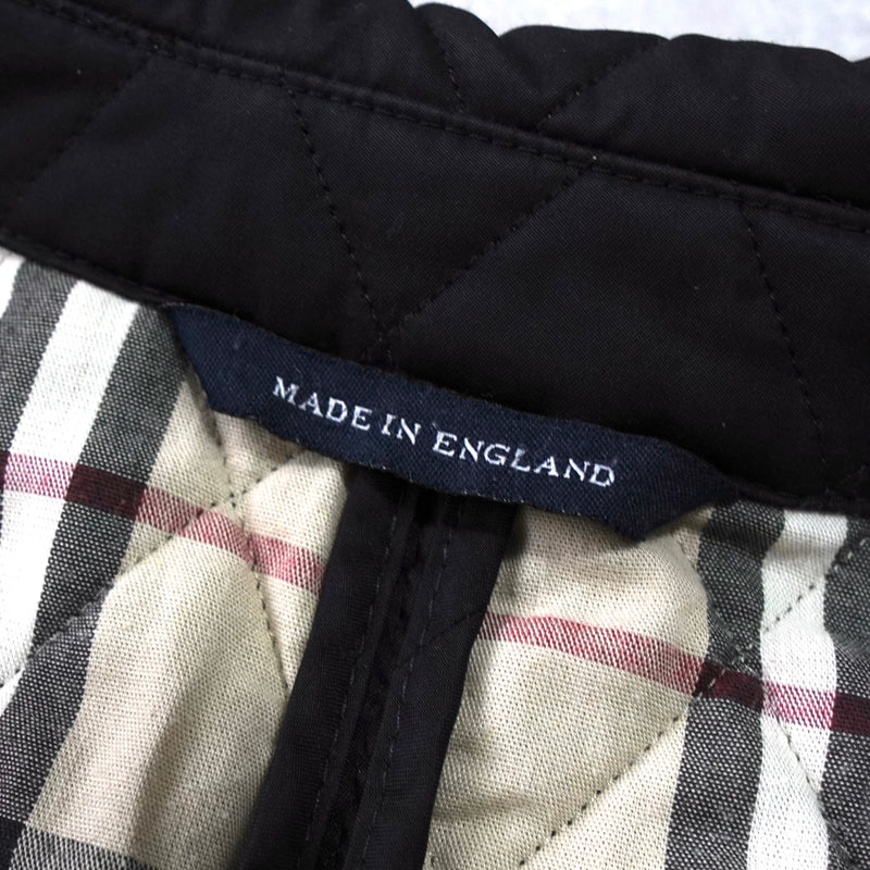 バーバリー ロンドン ノバチェック裏地 キルティングジャケット レディース ブラック