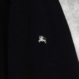 バーバリー ホースロゴ ノバチェック裏地 ダッフルコート  ブラック メンズ