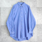 Polo Ralph Lauren logo embroidered long sleeve shirt blue
