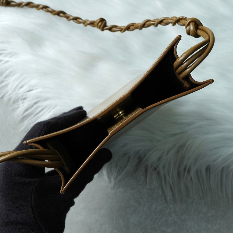 ジルサンダー タングル スモール レザー ショルダーバッグ ブラウン