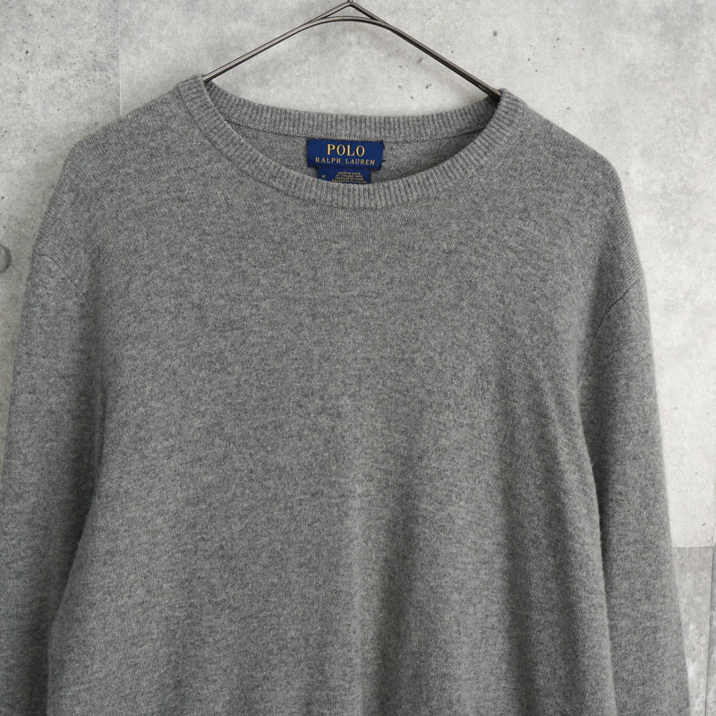 ポロ ラルフローレン ポニーロゴ ニット グレー