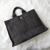 Hermes Foult PM Canvas Handbag Black/Grey