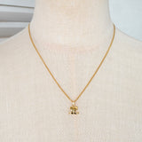 クレージュ ヴィンテージ ロゴ ネックレス GP ゴールド