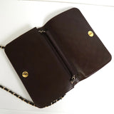 シャネル ココマーク マトラッセ ラムスキン チェーン ショルダーバッグ ブラウン 0番台7桁