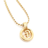 クリスチャン ディオール CDロゴ サークル ネックレス GP レディース