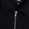 ステューシー Big Thermal Zip Shirt ワンポイントロゴ フルジップ サーマル ブラック メンズ