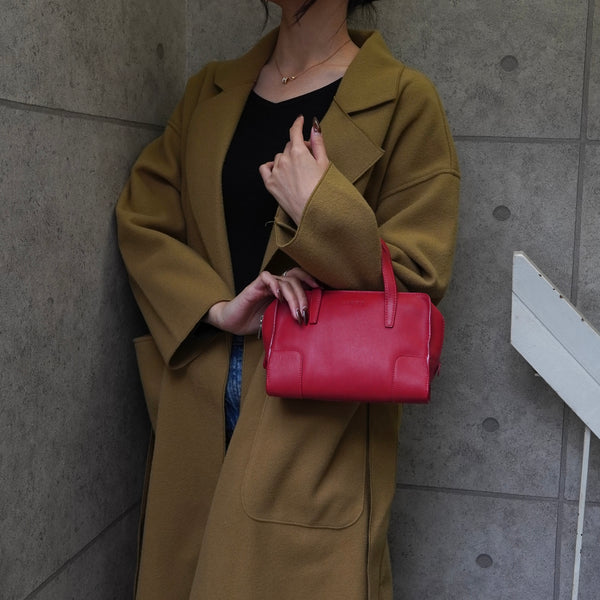 ロエベ ロゴ レザー ミニ ハンドバッグ レッド