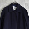 バーバリー ウール ステンカラーコート ネイビー