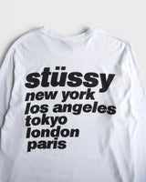 ステューシー 長袖Tシャツ ロンT ホワイト L メンズ