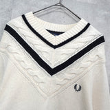 フレッド ペリー ロゴ チルデンニット アイボリー