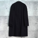 サンローラン パリ マオカラー ロングコート ブラック