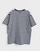 アミパリ アミ パリス ハートロゴ ボーダー Tシャツ ネイビー / ホワイト Lサイズ メンズ レディース
