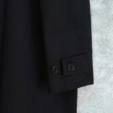 サンローラン パリ マオカラー ロングコート ブラック