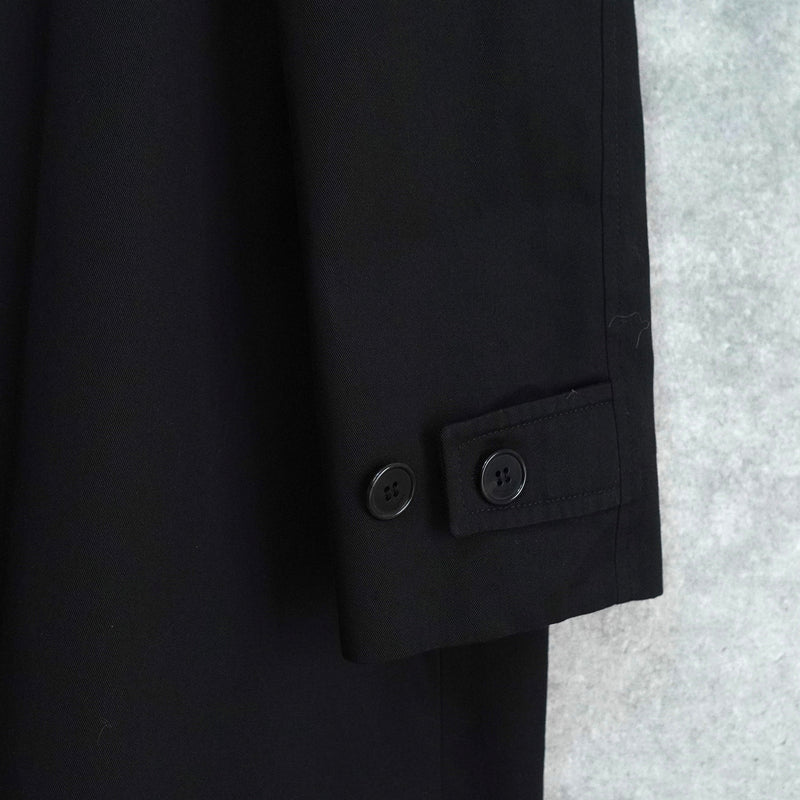 サンローラン パリ マオカラー ロングコート ブラック