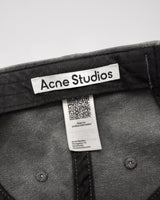 アクネ ストゥディオズ ヴィンテージ加工 デニム ロゴ キャップ グレー メンズ レディース