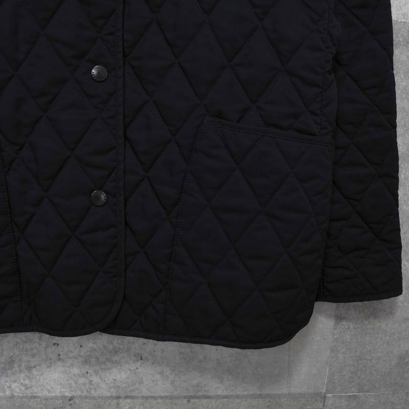 バーバリー ロンドン ノバチェック裏地 キルティングジャケット レディース ブラック