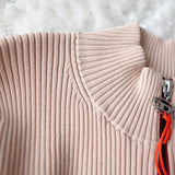 Rib Knit Zip-up Sweater｜UNUSED