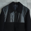 ディオール オム エディ期 異素材切り替え 中綿 キルティング ウール ブルゾン ニットジャケット ブラック