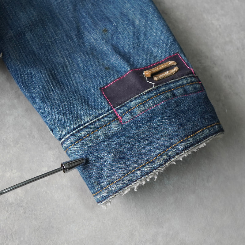 ディーゼル ボア デニムジャケット インディゴブルー