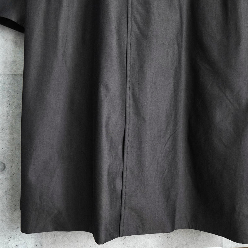 イヴサンローラン ヴィンテージ YSLロゴ ステンカラーコート ダークグレー