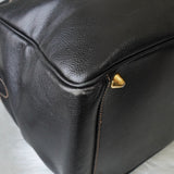 Dunhill Leather 2-Way Boston Bag in Black