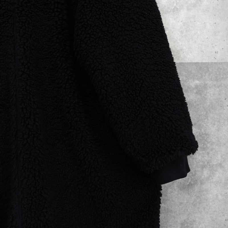 ザ ノースフェイス リバーシブル ロゴ刺繍 ロング丈 キルティングコート ボアコート カーキ / ブラック