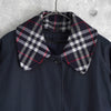 バーバリー ヴィンテージ ノバチェック襟 ウールライナー付き ステンカラーコート ネイビー メンズ