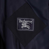 バーバリー ヴィンテージ ノバチェック襟 ウールライナー付き ステンカラーコート ネイビー メンズ