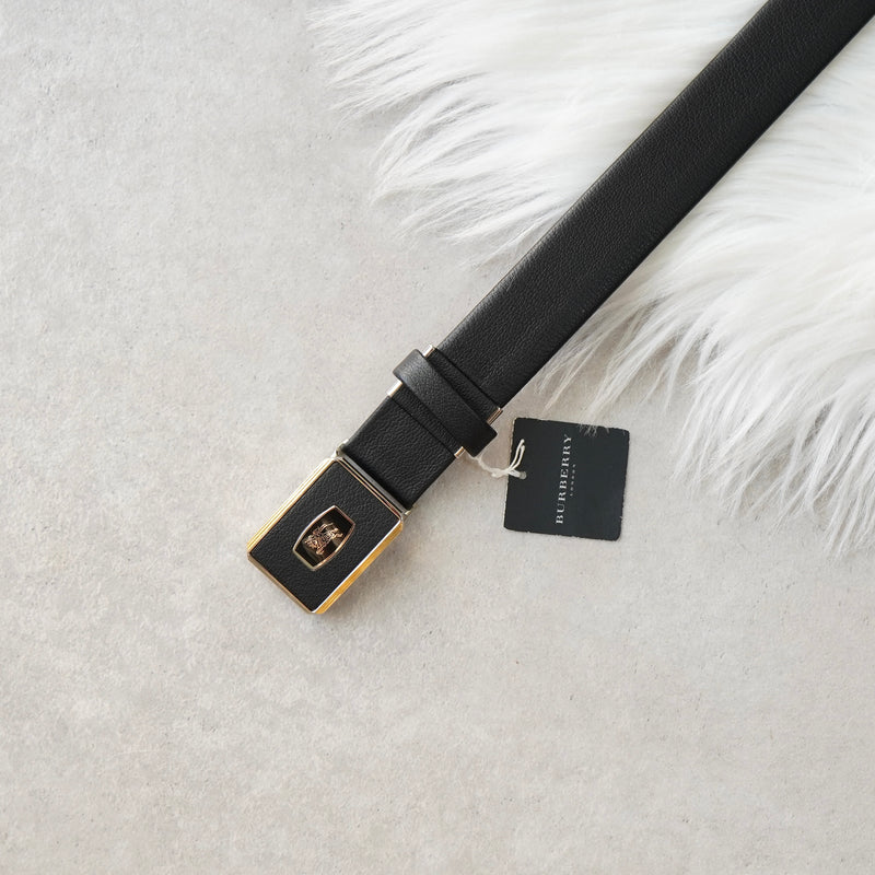 バーバリー ヴィンテージ ホースロゴ 差し込み式 ベルト ブラック メンズ デッドストック 箱付き