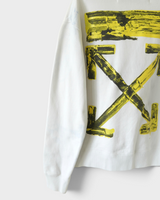 オフホワイト 19AW Acrylic Arrows Sweatshirt スウェット ホワイト M メンズ