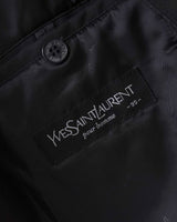 イヴ サンローラン ヴィンテージ YSLロゴ ライナージャケット付き ブルゾン 中綿ジャケット ブラック サイズ95 メンズ