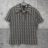 フェンディ ズッカ 総柄 パイル地 半袖ポロシャツ グレー タグ付き未使用品