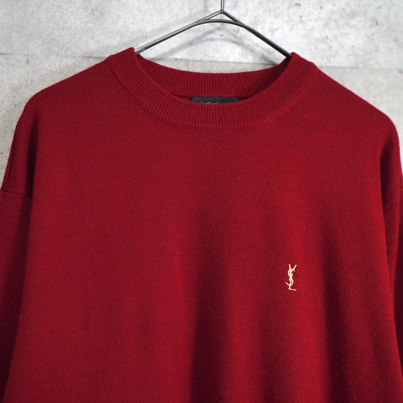 90's｜Logo Embroidery Mock-neck Sweater