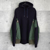 Sponge Sweat × MA-1 Pullover サカイ ドッキング スウェット MA-1 ネイビー / カーキ