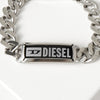 ディーゼル ロゴ プレート ステンレス チェーン ブレスレット シルバー メンズ 箱付き