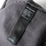 バレンシアガ ヴィンテージ ウォッシュ加工 ロゴ オーバーサイズ フーディー パーカー グレー