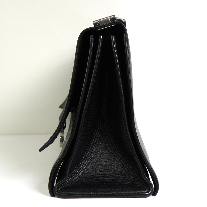 バレンシアガ クラッシュ レザー スリングバッグ ワンショルダーバッグ ブラック